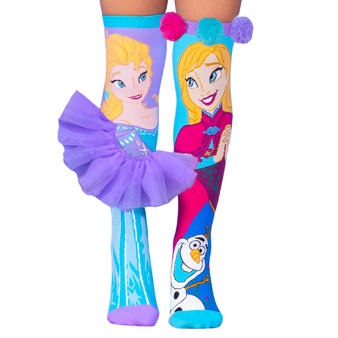 Meias Frozen Elsa e Anna para Criança – Coloridas, Divertidas e Antiderrapantes