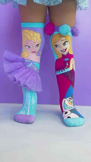 Meias Frozen Elsa e Anna para Criança – Coloridas, Divertidas e Antiderrapantes