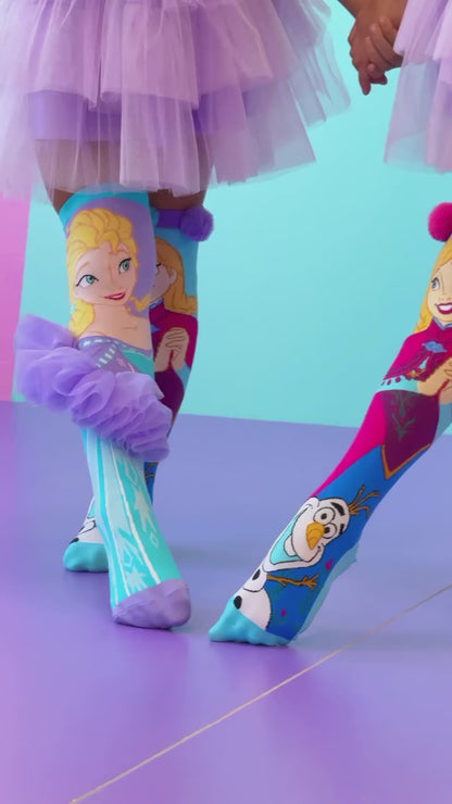 Meias Frozen Elsa e Anna para Criança – Coloridas, Divertidas e Antiderrapantes